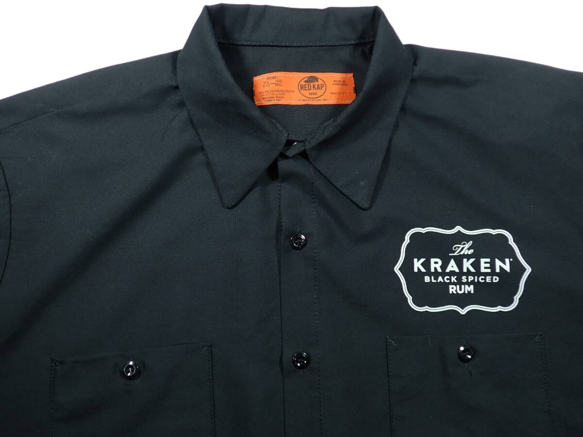 5627/RED KAP半袖ワークシャツ XL●octopus 蛸 タコ THE KRAKEN RUM BLACK SPICED●RELEASE BIZARRE & FIERCEレッドキャップ 古着_画像4