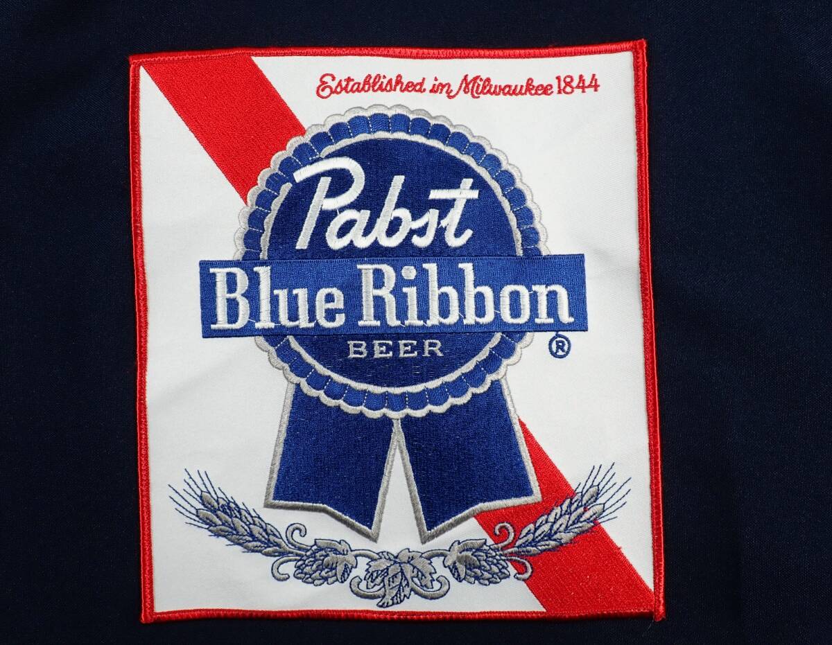 5694/Tutti USA製 半袖ワークオープンシャツ XL●切り替えしPabst Blue Ribbon BEER 50'sスタイルロカビリーRock'n'Roll●洗濯プレス済古着_画像5