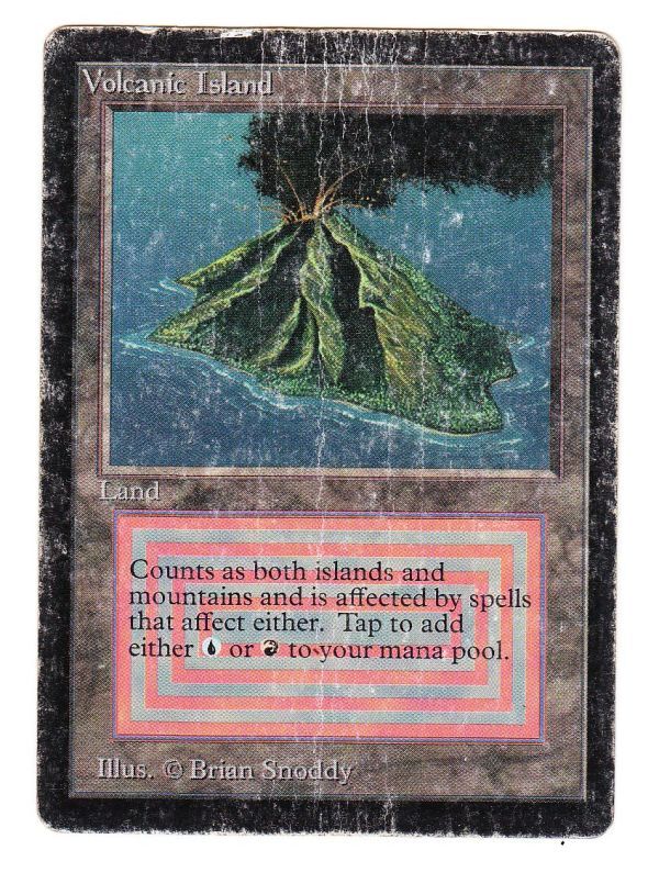 ●MTG● β ベータ Volcanic Island(英語 状態悪 インクや折れ目なし)_画像1