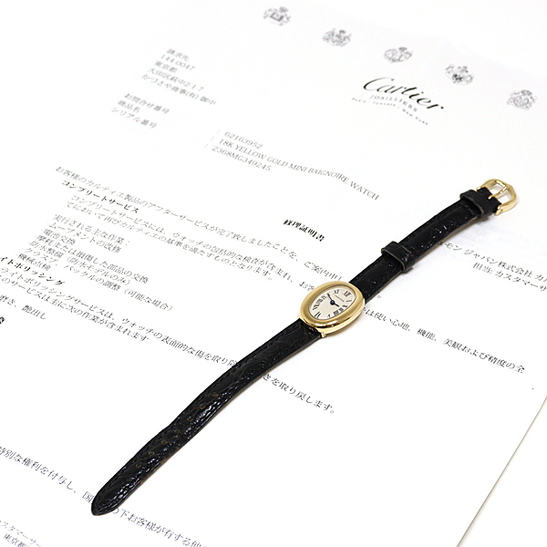 CARTIER カルティエ レディース腕時計 ミニベニュワール W1510956 750YG コンプリートサービス済【中古】の画像2