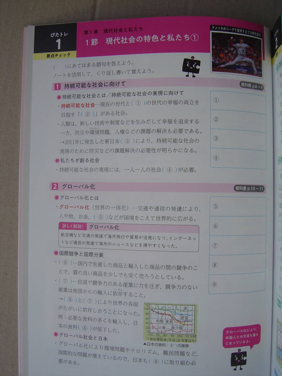 ★東京書籍『中学社会 公民 教科書ガイド＋ 教科書ぴったりトレーニング』送料185円★_画像7