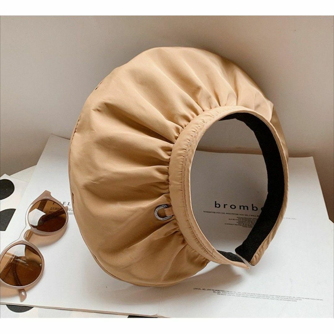 UVカット 帽子サンバイザー　 紫外線対策　ブラック　カチューシャ　ブラック_画像4