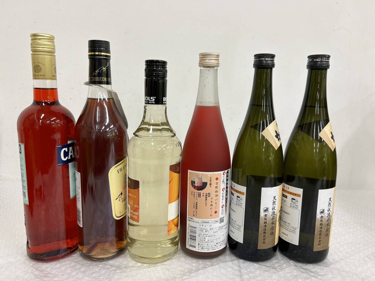 J035(7310)-629【愛知県のみ発送、同梱不可】お酒 日本酒 リキュ―ル 6本まとめ 約7.3kg 加茂 鶴 / CAMPARI / La Fleurette BY BOLS 他の画像3