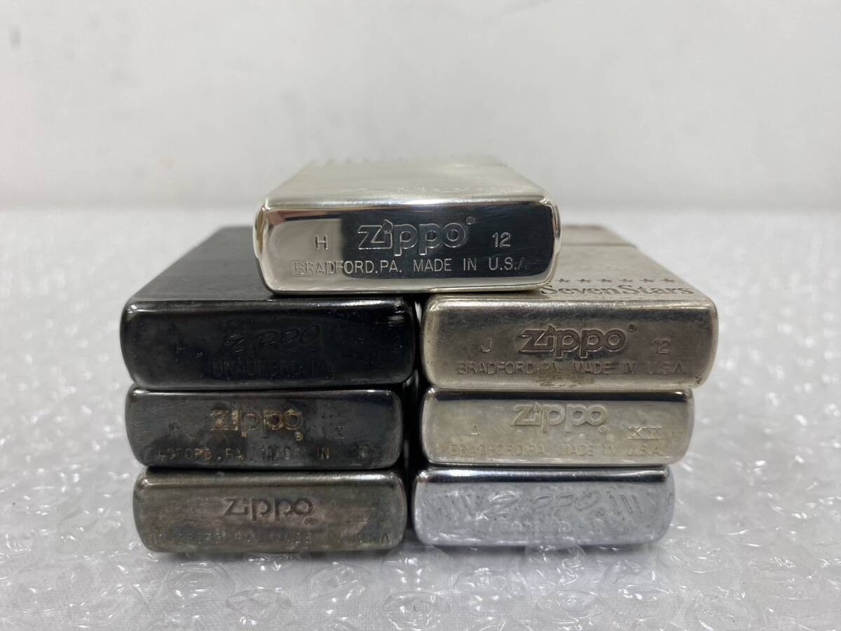 P052(475)-410【名古屋】ライター Zippo ジッポ BRADFORD 7点まとめ 約0.5㎏ K X / H VⅡ / E XI / H 12 / A XV / J 12 他の画像3