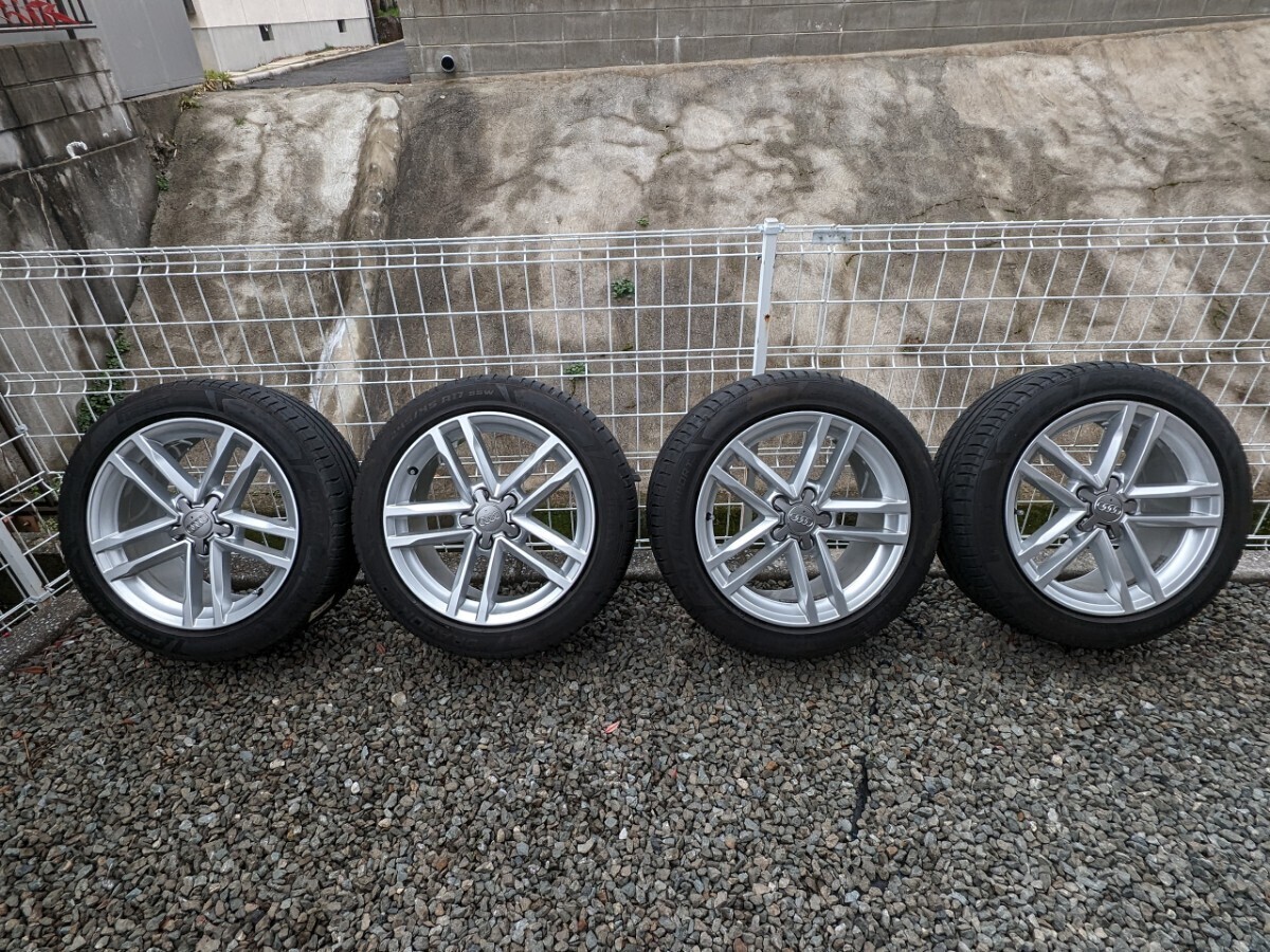 ② アウディ TT 純正 8.5J+50 PCD112-5穴 57φ コンチネンタル 245/45R17 タイヤ・ホイール １本価格 ４本セット48,000円の画像1