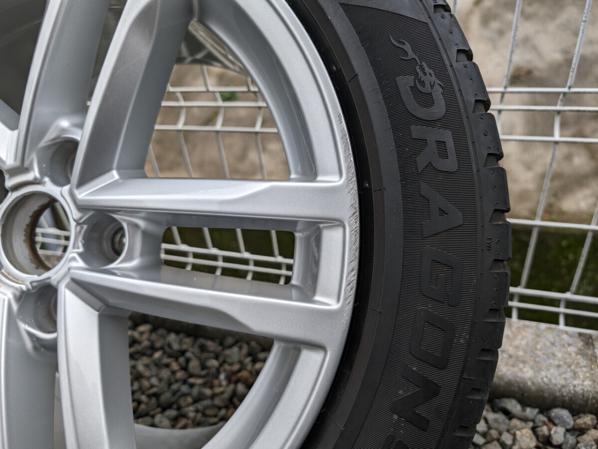 ③ アウディ TT 純正 8.5J+50 PCD112-5穴 57φ コンチネンタル 245/45R17 タイヤ・ホイール １本価格 ４本セット48,000円の画像9