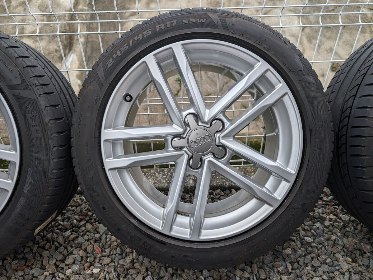 ① アウディ TT 純正 8.5J+50 PCD112-5穴 57φ コンチネンタル 245/45R17 タイヤ・ホイール １本価格 ４本セット48,000円の画像2