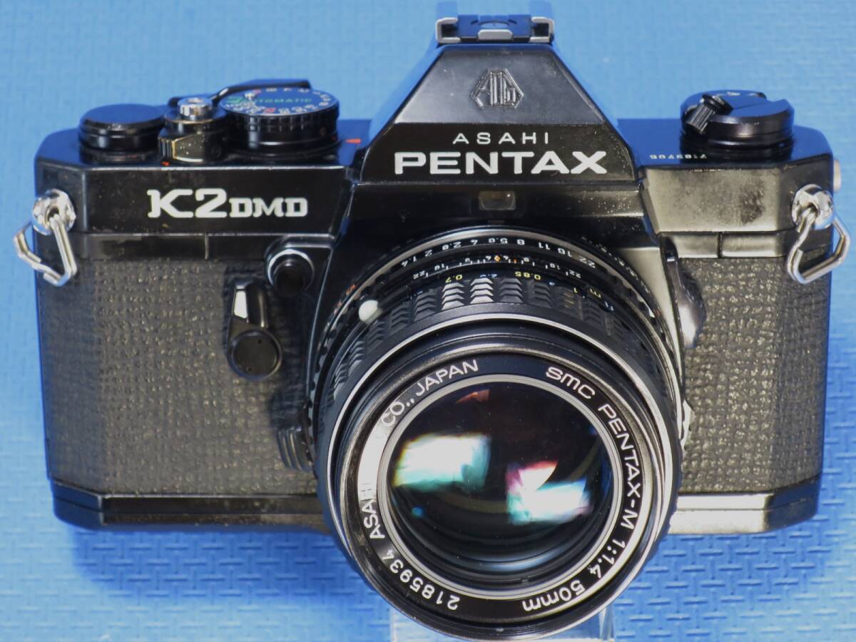 ★ 中古品 ★ アサヒ ペンタックス ♪ ＰＥＮＴＡＸ Ｋ２ DMD 黒 + ５０ｍｍ　１：1．４ （おまけレンズ付き） ★_画像1