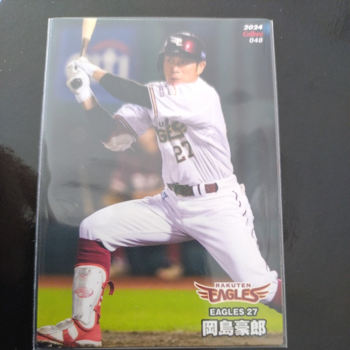  Calbee Professional Baseball chip s2024 the first . regular card 048 Tohoku Rakuten Golden Eagles hill island ..