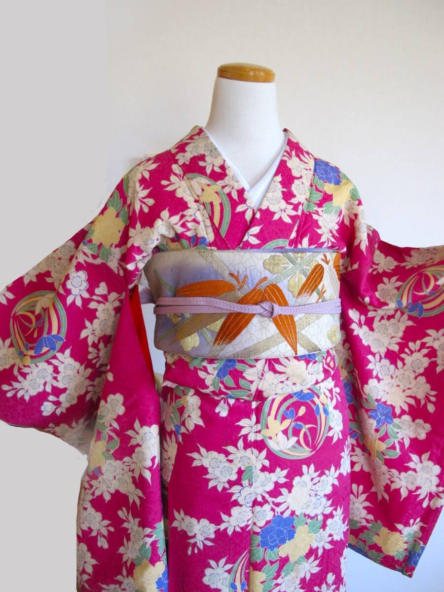 a.... pink . Sakura .... antique .. kimono 