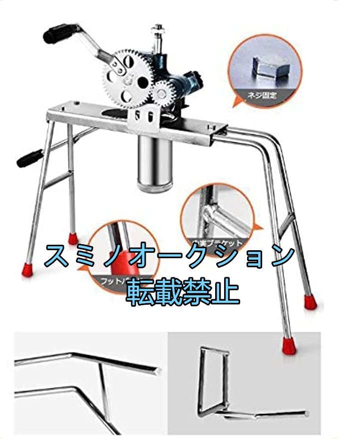 手動製麺機 水洗える ステンレス製麺筒 そば/うどん/生パスタなど 家庭/業務用 10種類の麺先付き ダブルギア 高効率 ダブルハンドル_画像2