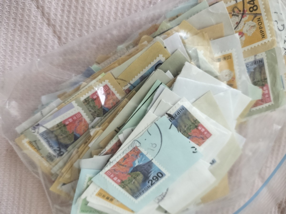 使用済★日本普通切手使用済み290円切手紙付き・紙なし混合200枚_画像は参考品になります。