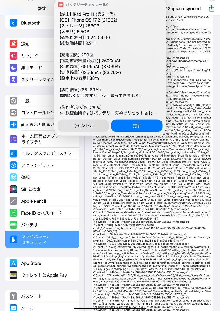 iPad Pro 11インチ 第2世代Wi-Fi 256GB シルバー 【訳あり】の画像6