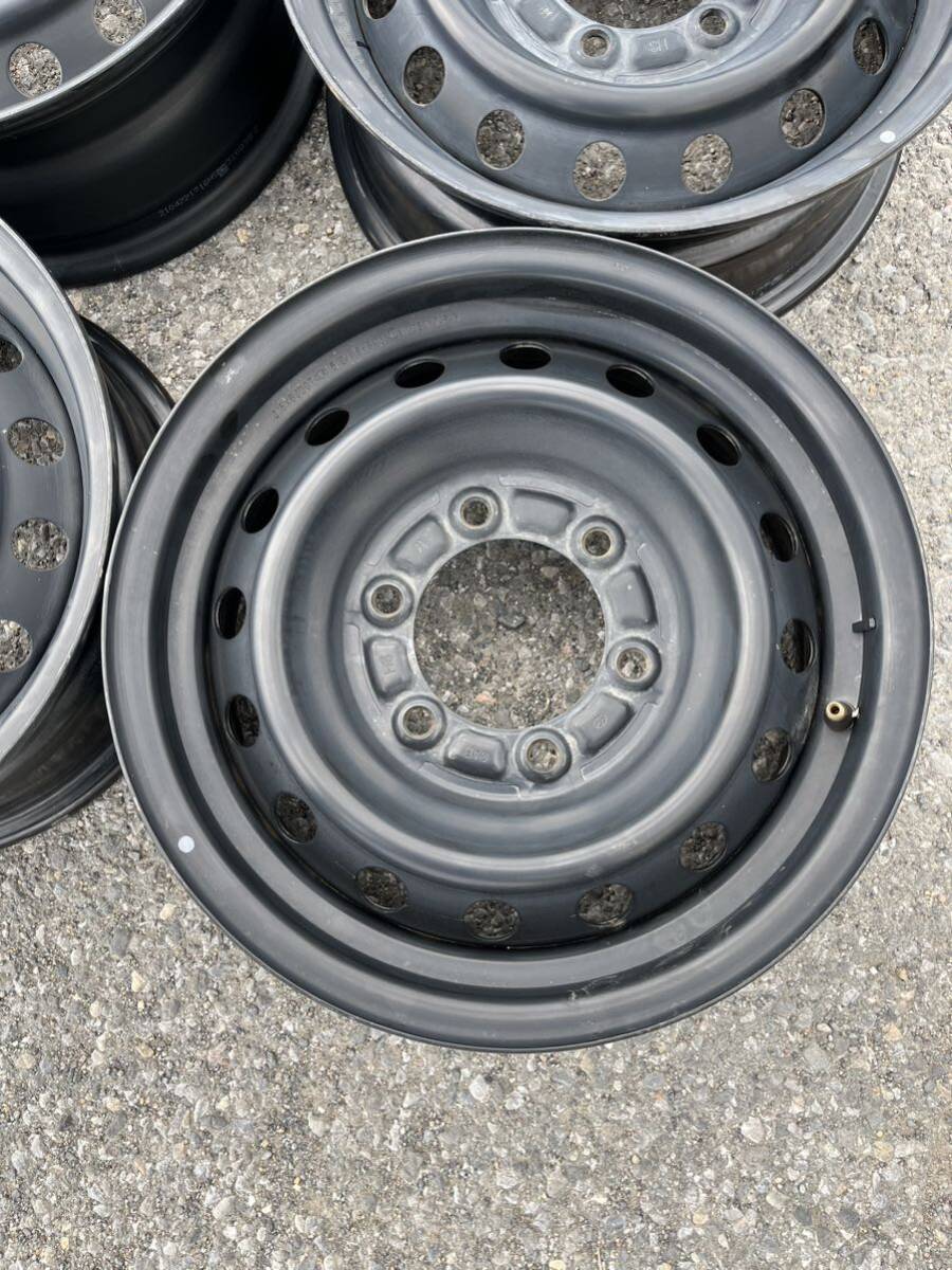 中古 15x6J PCD 139.7 6H ハイエース 純正 スチールホイール 4本 セットの画像5