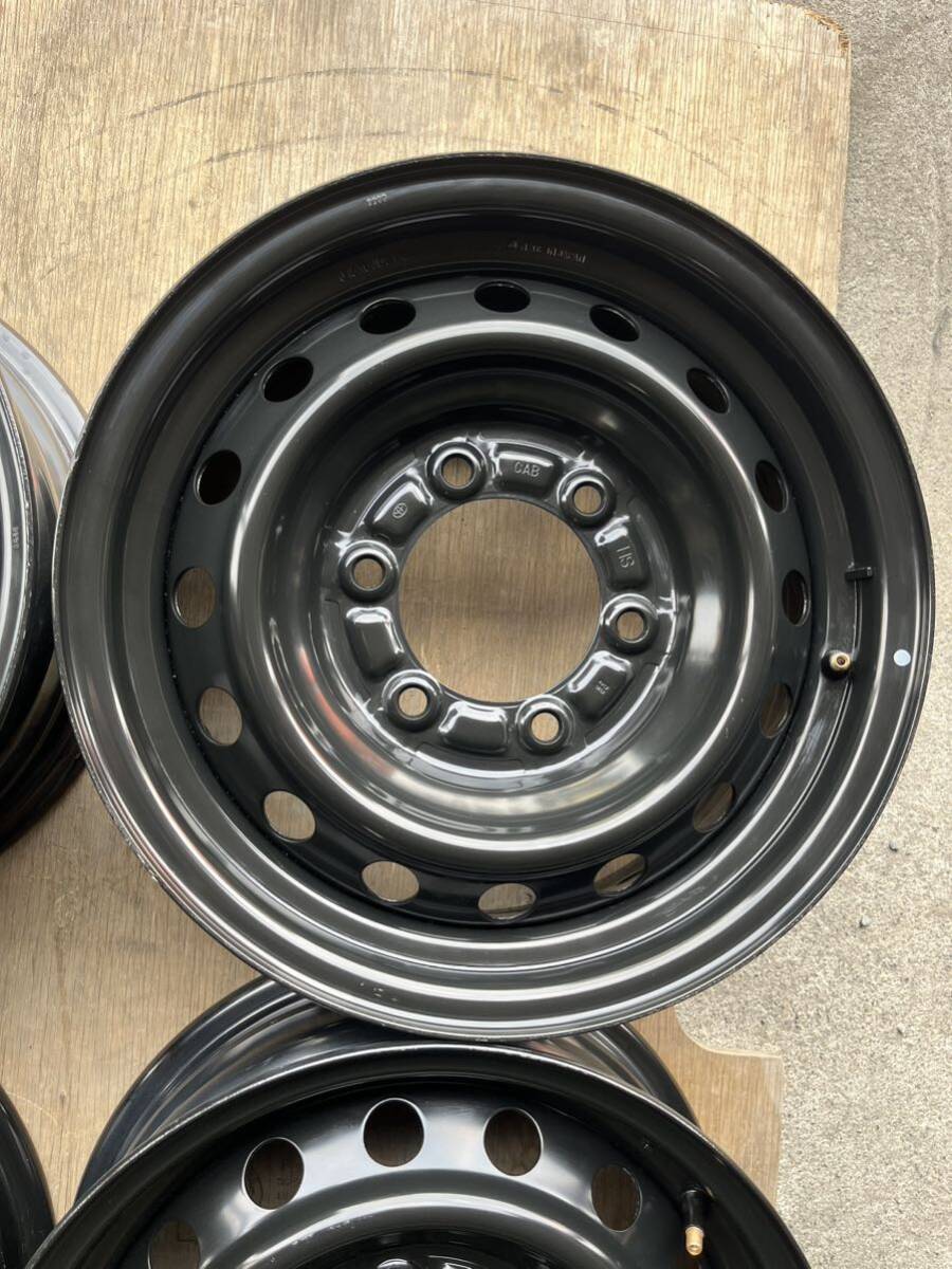 中古 15x6J PCD 139.7 6H ハイエース 純正 スチールホイール 4本 セットの画像3