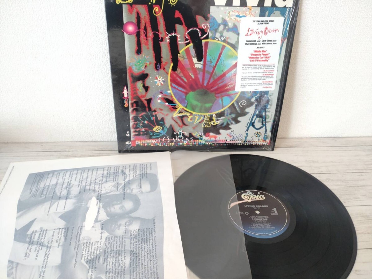 【シュリンク付きLPレコード】Living Colour Vividレコード HIP HOP ヒップホップ Epic BFE 44099の画像4