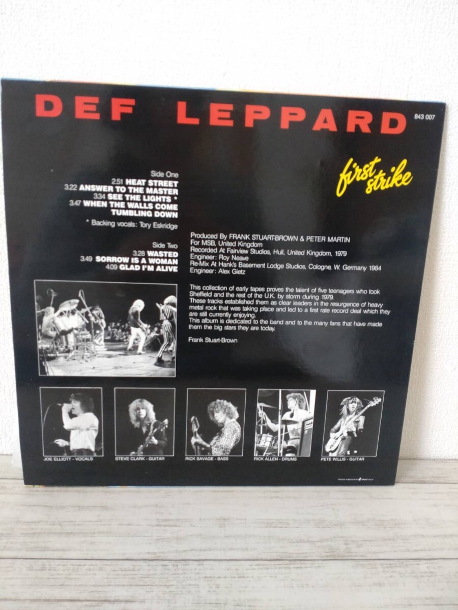 LPレコード◆DEF LEPPARD デフ・レパード FIRST STRIKE ファーストストライク /ロックレコード_画像5