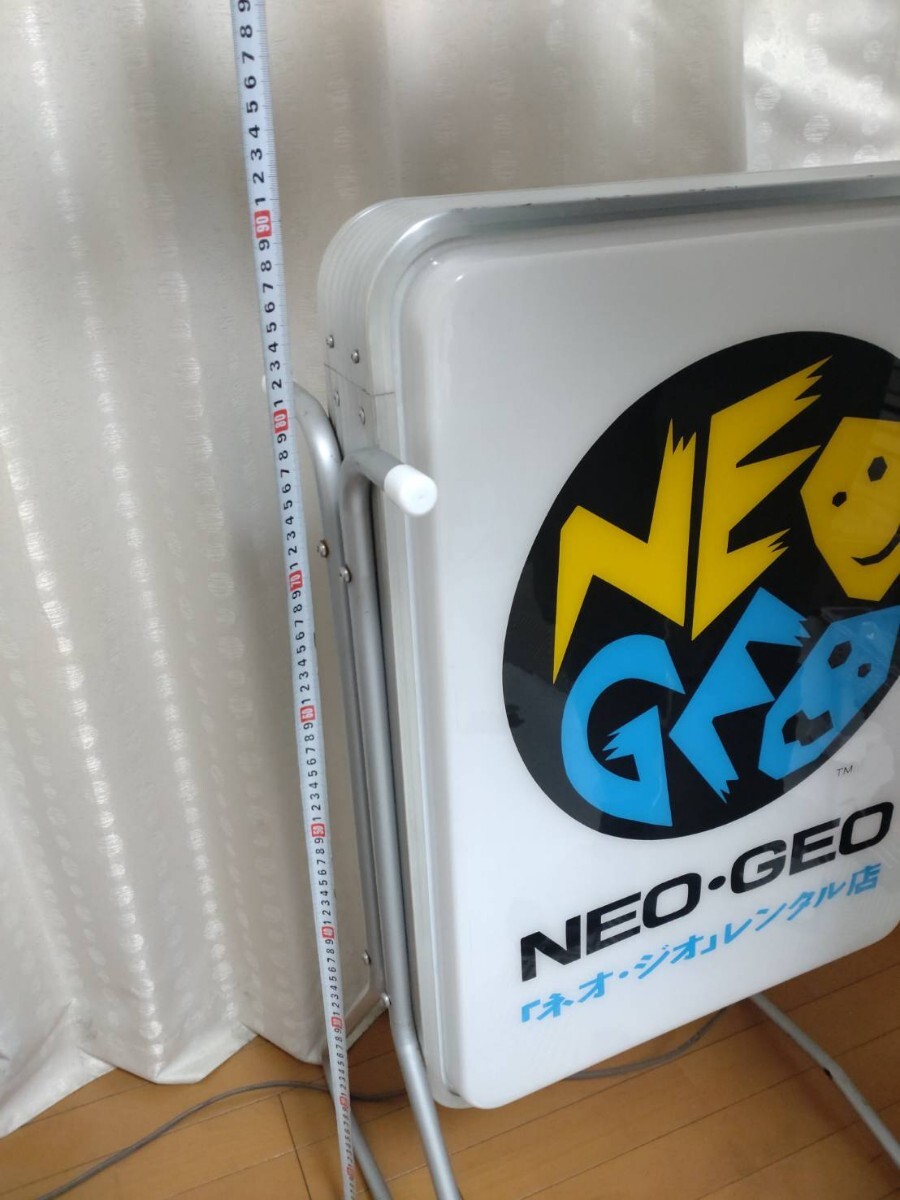 NEOGEO 看板 大型看板 ネオジオ neo geo 高さ90㎝ 店頭 昭和レトロ 当時物 レア 行燈 非売品 ※復刻版ではありませんの画像6