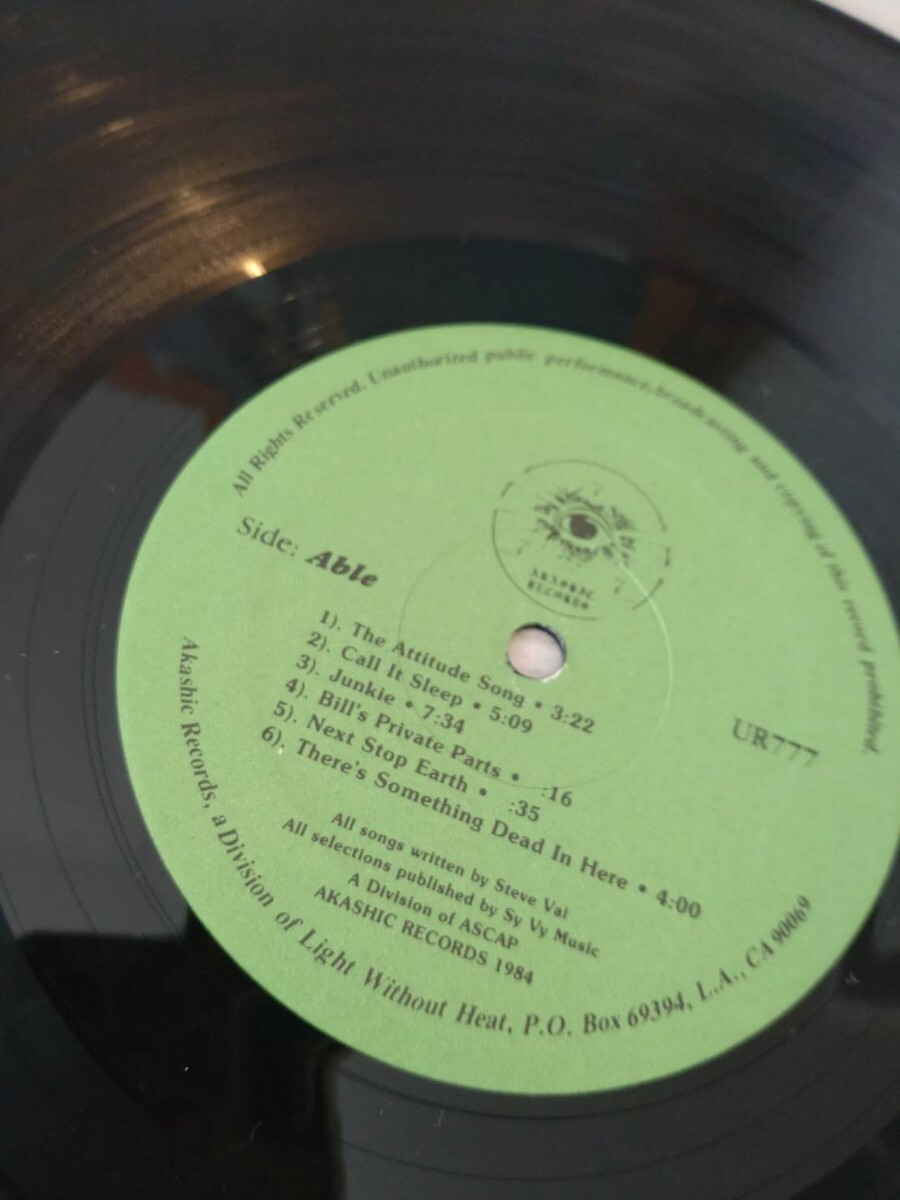 【シュリンク付LPレコード】Steve Vai / Flex-Able / Akashic Records / UR777 / 冊子付/シュリンク付_画像6