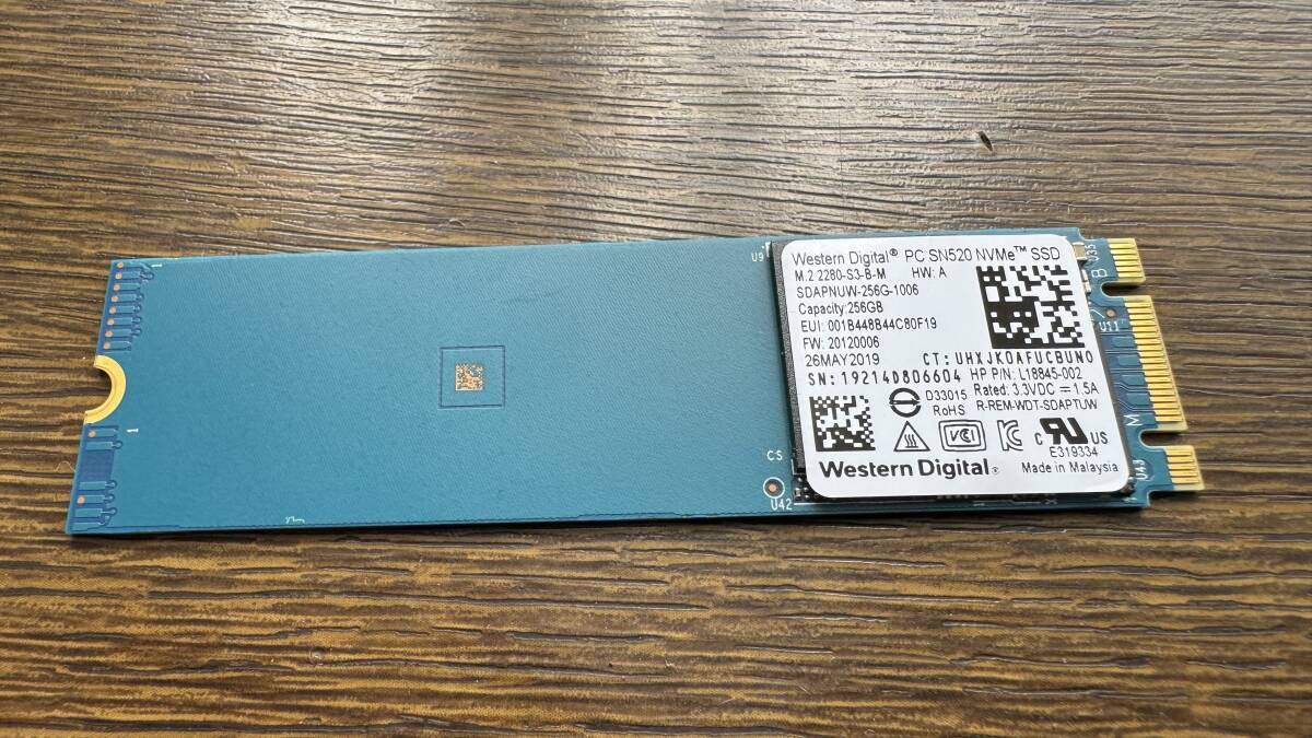 Western Digital SSD256GB PC SN520 NVMe ⑤の画像1