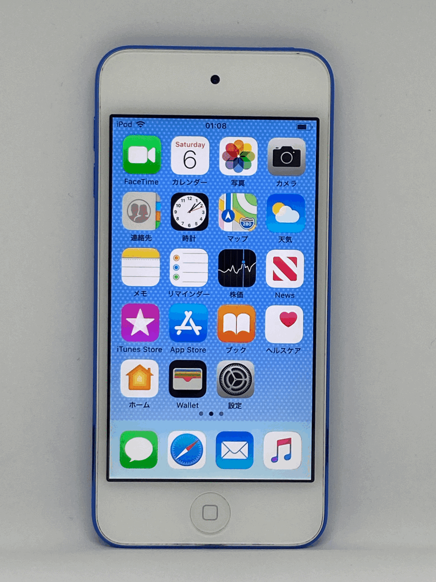 【新品バッテリー交換済み】 Apple iPod touch 第6世代 32GB ブルー 中古品 【完動品 1円スタート】の画像1