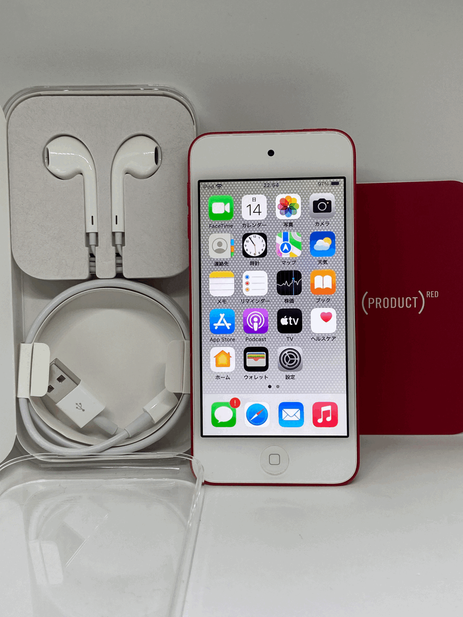 【新品バッテリー交換済み シリーズ最終モデル】 Apple iPod touch 第7世代 32GB (PRODUCT) RED レッド 【完動品 1円スタート】の画像1