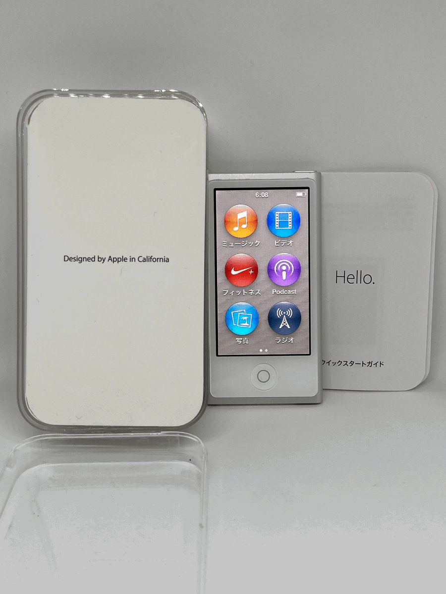 【新品バッテリー交換済み nanoシリーズ最終モデル】 Apple iPod nano 第7世代 16GB シルバー 中古品 【完動品 生産終了品 1円スタート】の画像1