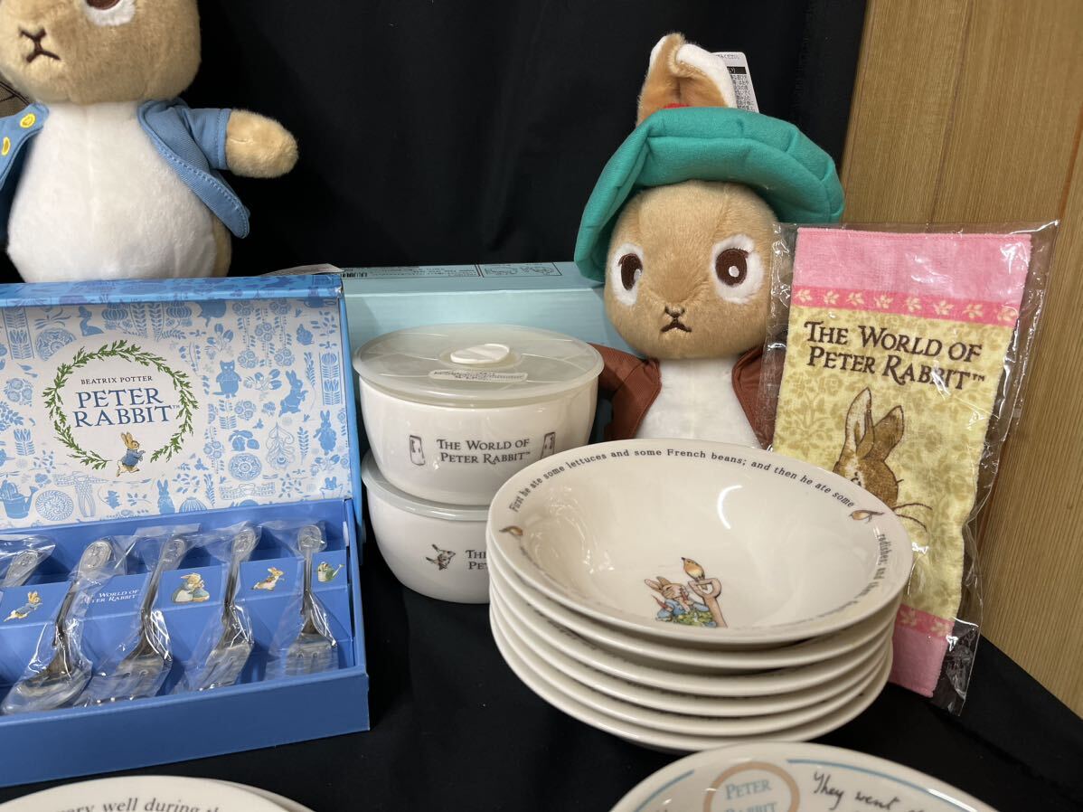 ピーターラビット PETER RABBIT ぬいぐるみ 食器 カトラリー グラス バッグ 他 まとめ 大皿 プレート 盛皿 パスタ皿 保存容器 K-0405-04の画像8