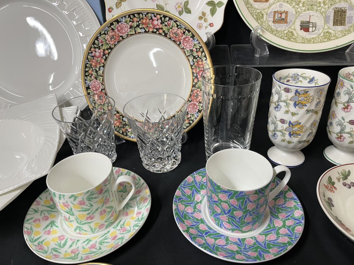 洋食器 まとめ WEDGWOOD Tiffany MINTON GIVENCHY カップ ソーサー 大皿 プレート グラス ワイルドストロベリー デミタス K-0419-03の画像5