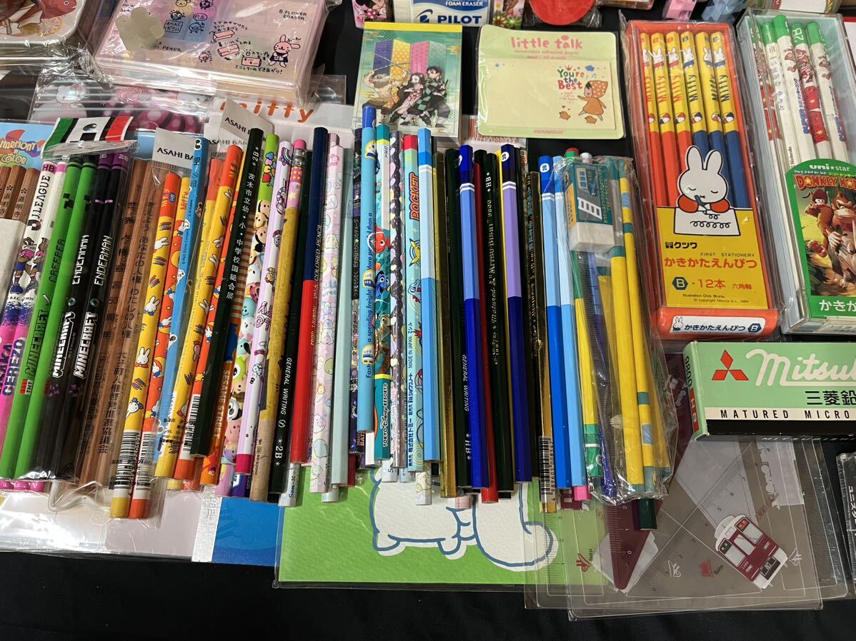  stationery large amount summarize eraser pencil memo pad Note origami Sanrio Pokemon Miffy charcoal .ko...Disney character equipped K-0425-04