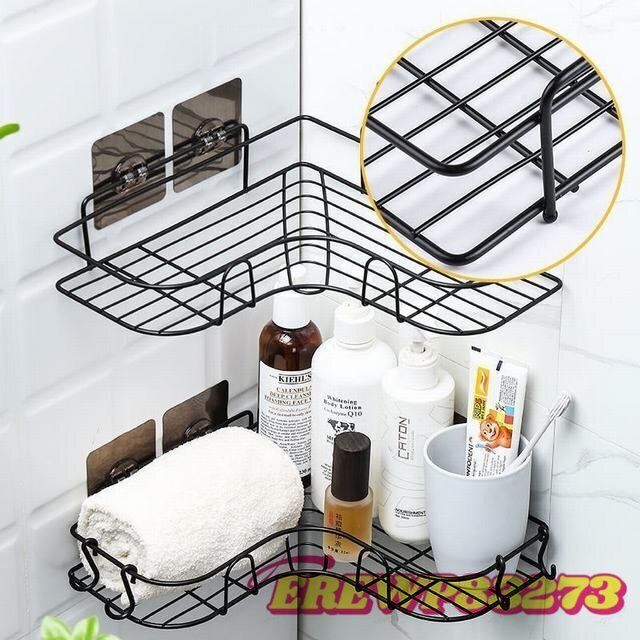  bath rack 90 times corner kitchen storage shelves shampoo rack 2 step 