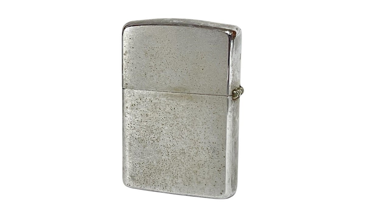 1円●希少●ZIPPO ジッポ●オイルライター●シルバー ブラッシュクローム 艶消し ロゴ ヴィンテージ 1990年製の画像2