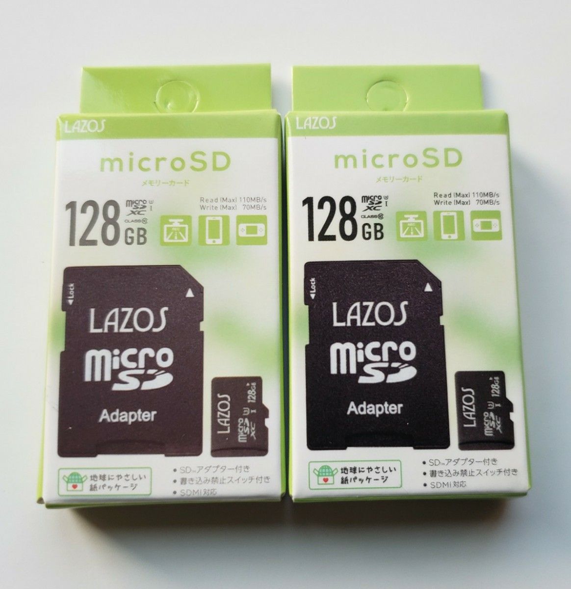 値下げ!!【２個セット】MicroSDカード128GB　class10