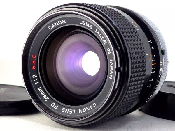 送料無料!! Canon New FD 28mm f2 MF Lens レア 美品 動作OK キャノン 広角 単焦点 レンズ カメラ マニュアル 一眼レフ Camera Wide Angle
