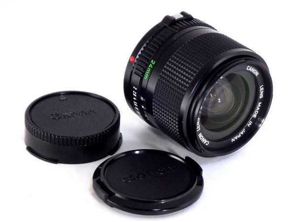 送料無料!! Canon New FD 24mm f2 MF Lens レア 美品 動作OK キャノン 広角 単焦点 レンズ カメラ マニュアル 一眼レフ Camera Wide Angle