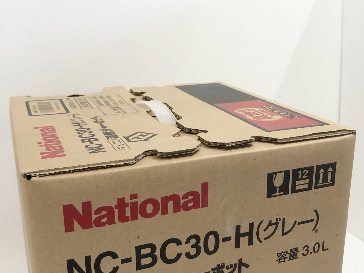 未開封 National ナショナル マイコン 沸騰ジャーポット NC-BC30-H グレー 3L 真空保温 AD002100_画像2