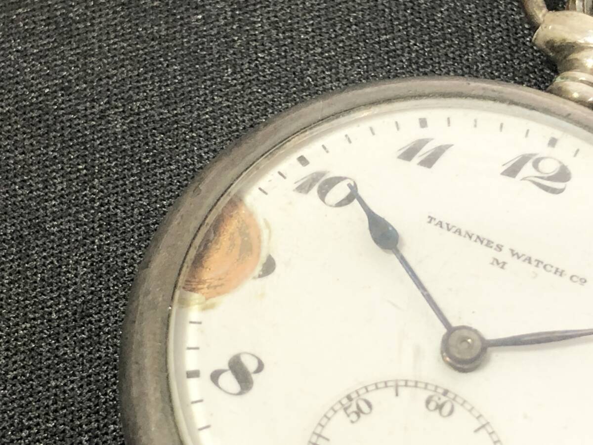 TAVANNES WATCH Co. M タバン ウォッチ 手巻き 懐中時計 動作品 現状品 昭和レトロ 当時物 AD089000の画像5