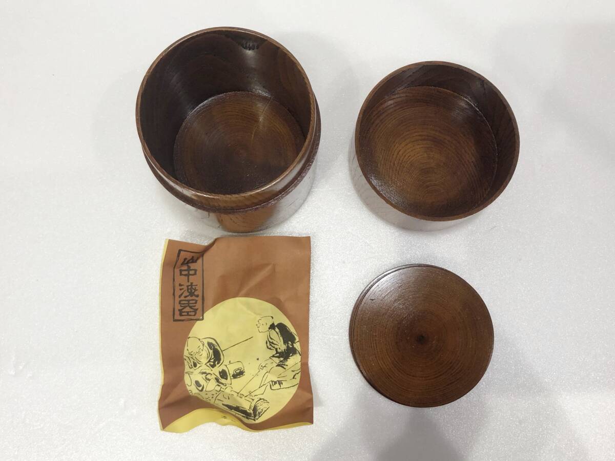 茶筒 4個セット 茶さじ付き 山中漆器 日光 木製 茶匙 煎茶道具 お茶入れ 伝統 工芸 インテリア AD156060_画像5