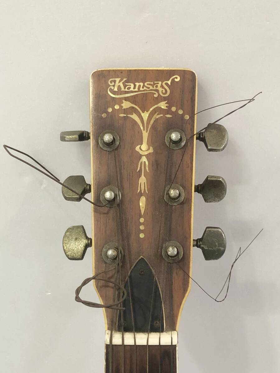Kansas カンサス アコースティックギター 型番不明 モデル不明 弦楽器 現状品 AD112170の画像2