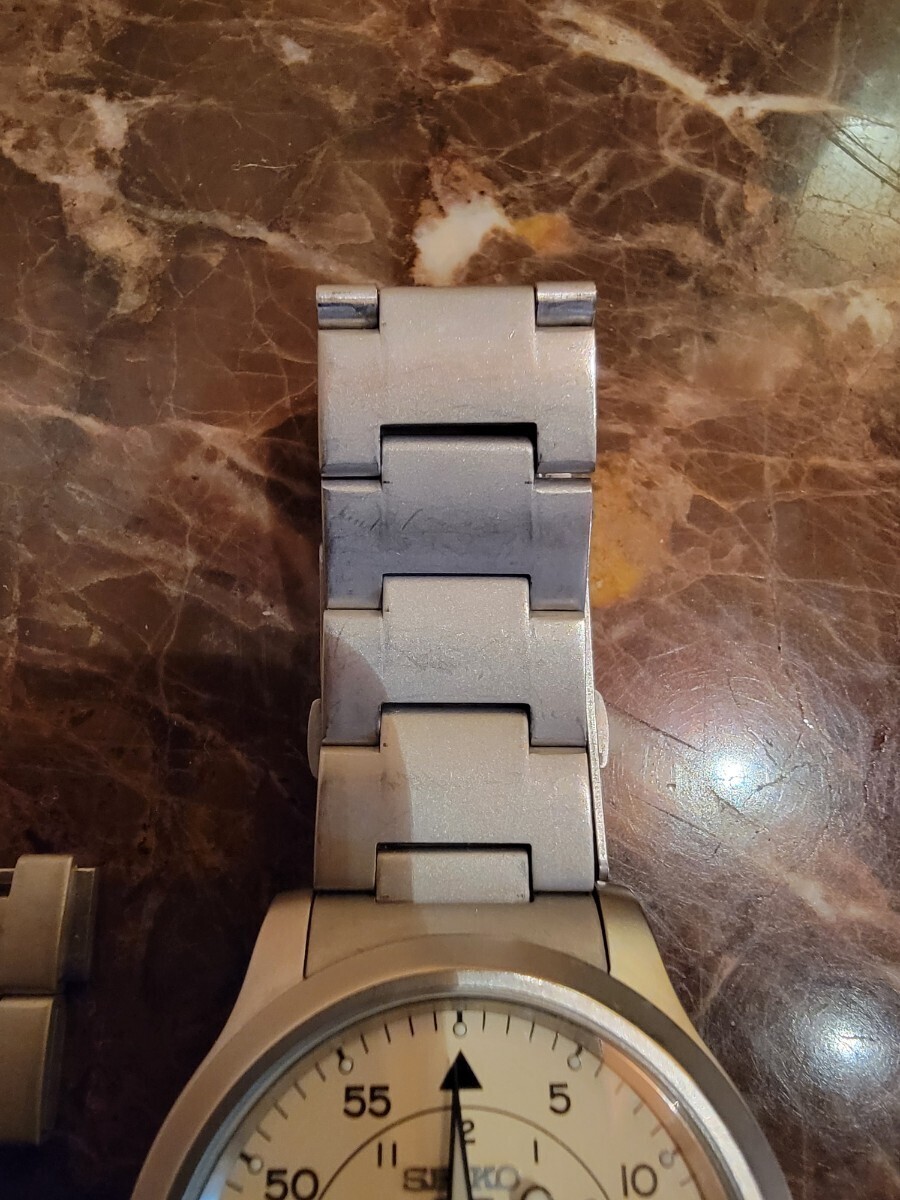 セイコー SEIKO 5 腕時計 稼働品 7S26-02J0 ミリタリーウォッチ 21石 自動巻 裏スケ メンズ腕時計 _画像8