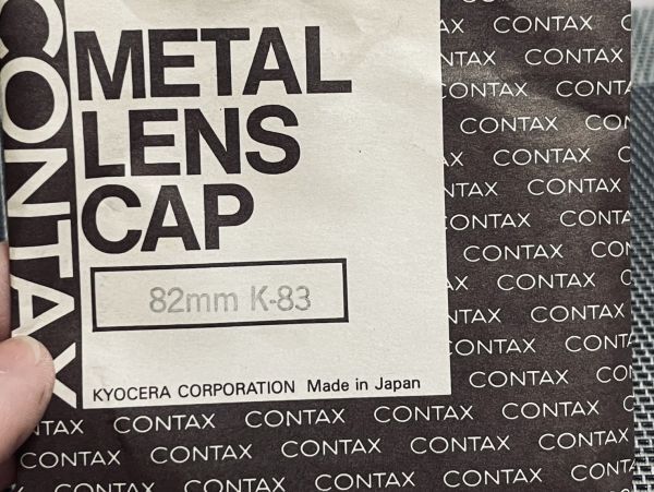 CONTAX K-83 メタル キャップ 82mm コンタックス カメラ レンズ METAL LENS CAP ブラック 黒の画像6