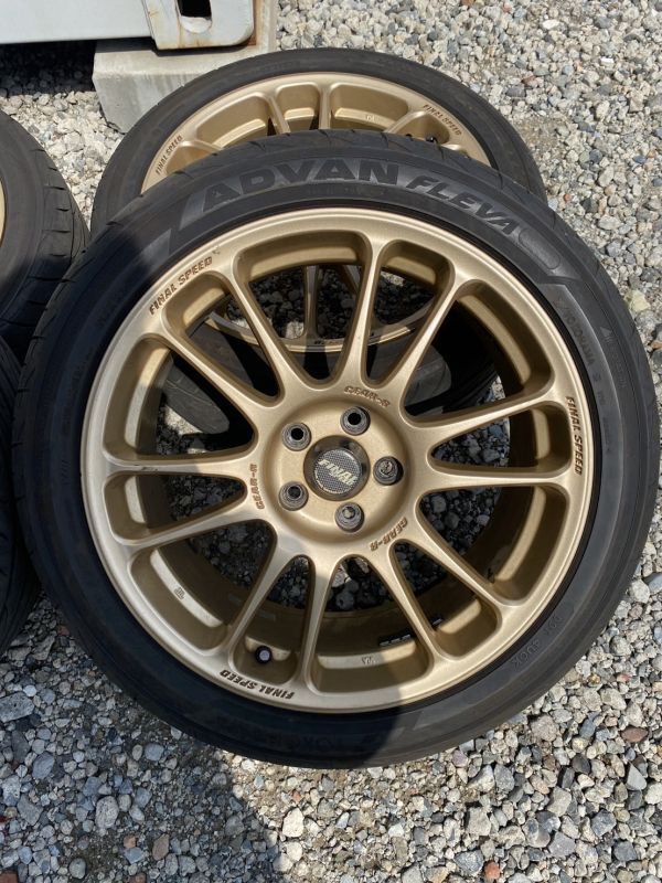 手渡し歓迎 FINAL SPEED GEAR-R アルミ ホイール 17インチ タイヤセット 215/45R17 7JJ ５穴 100 オフセット48 ADVAN FLEVAの画像3