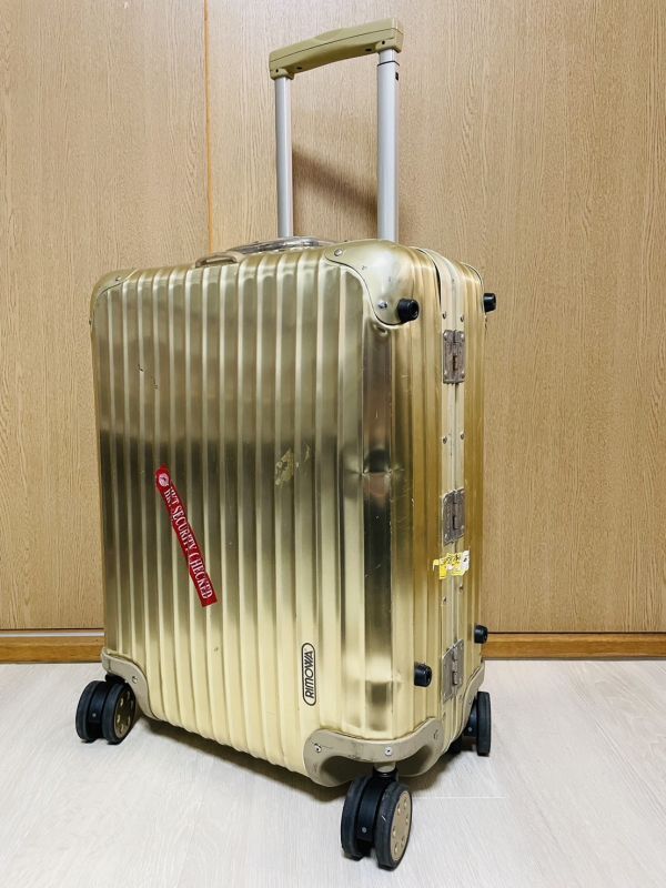 希少 レア RIMOWA リモワ トパーズ TOPAS ゴールド 45L 4輪ダブルキャスター スーツケース キャリーバッグ 機内持ち込みサイズ_画像1