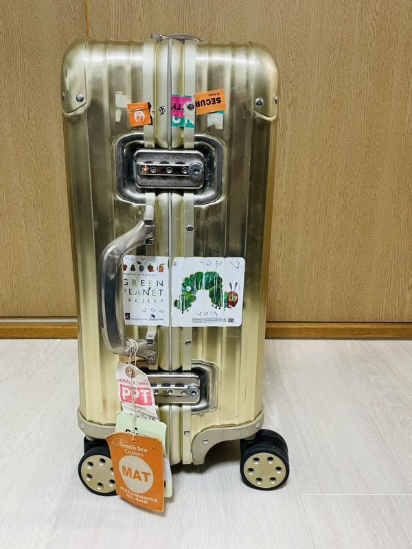 希少 レア RIMOWA リモワ トパーズ TOPAS ゴールド 45L 4輪ダブルキャスター スーツケース キャリーバッグ 機内持ち込みサイズ_画像5