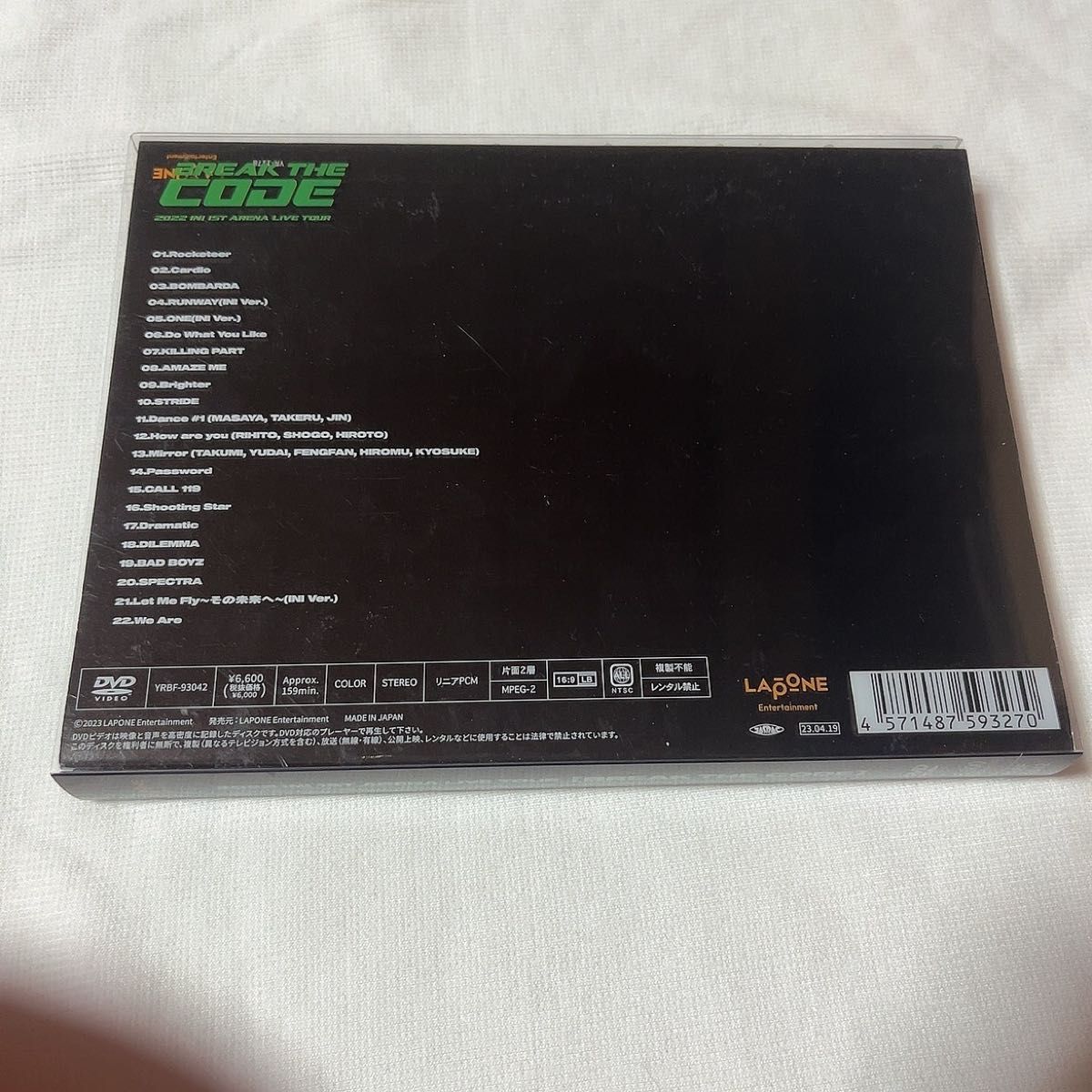 INI  BREAK THE CODE  FC限定盤　DVD