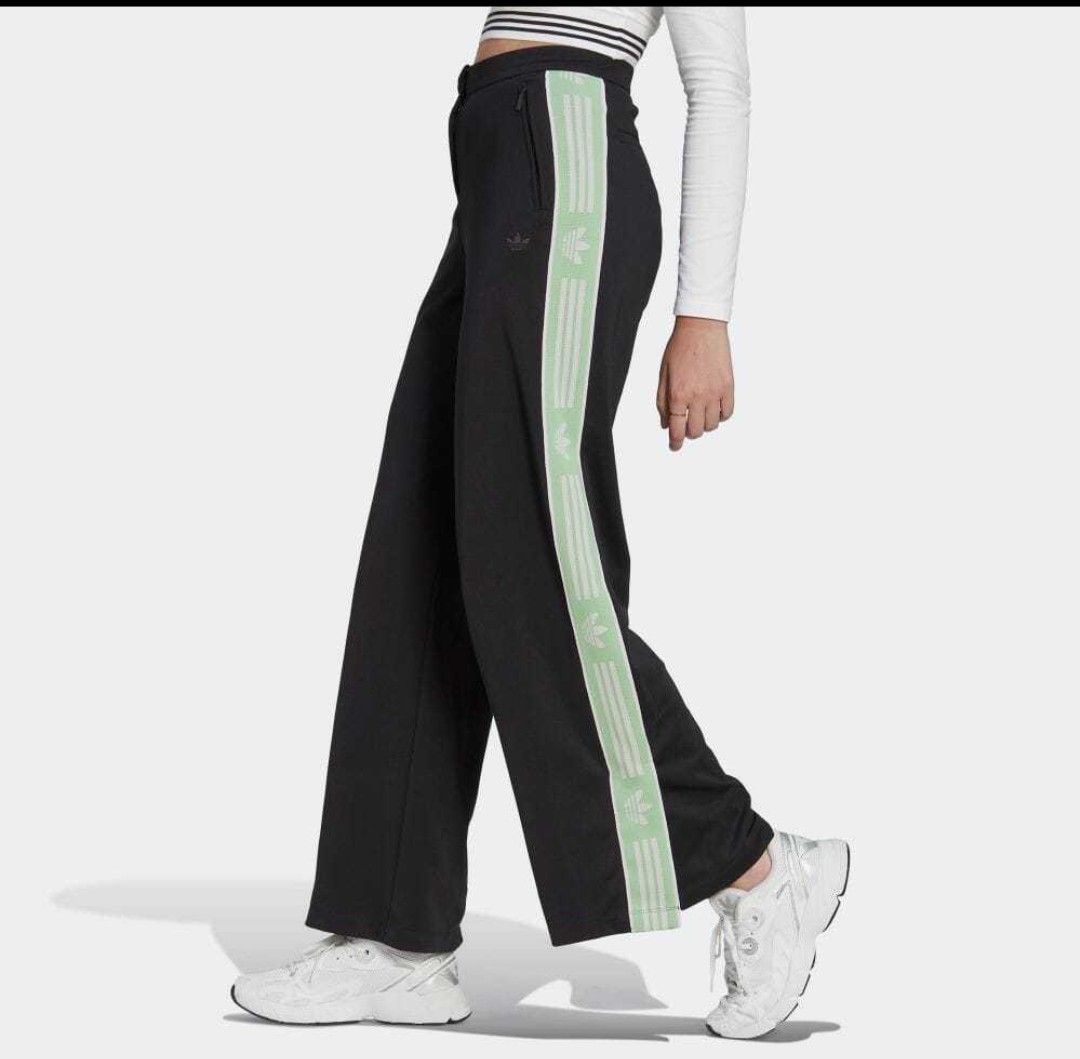 adidas アディダス WOMEN WOMEN WIDE LEG PANTS ウーブン ワイド パンツ ブラック サイズL