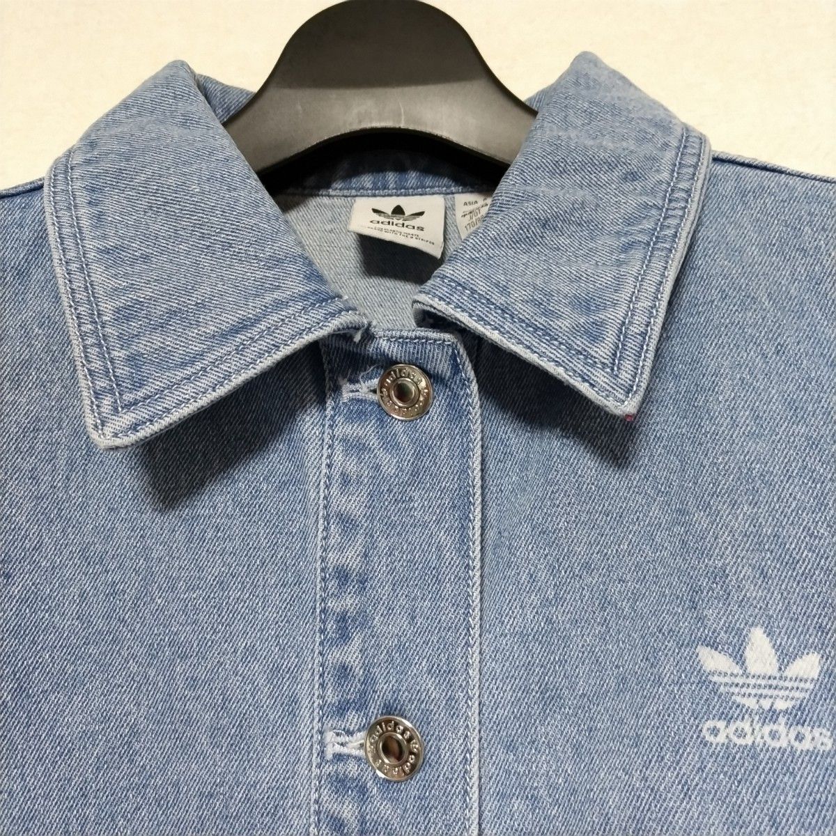 ◆新品タグ付き◆ adidas アディダス DENIM TRACK JACKET デニム ジャケット ブルー サイズOT(XL)