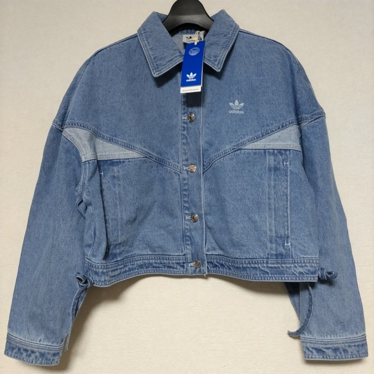 ◆新品タグ付き◆ adidas アディダス DENIM TRACK JACKET デニム ジャケット ブルー サイズOT(XL)