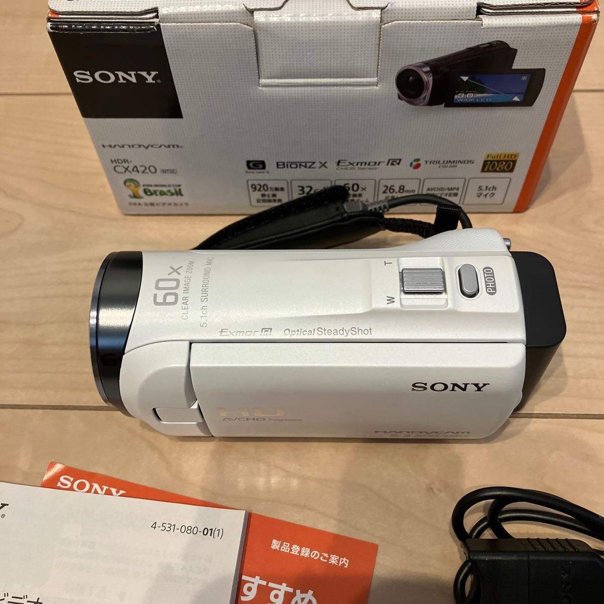 ソニー SONY ハンディカム HDR-CX420 ホワイト ビデオ カメラ ソニー SONY ハンディカム HDR-CX420 ホワイト ビデオ カメラ