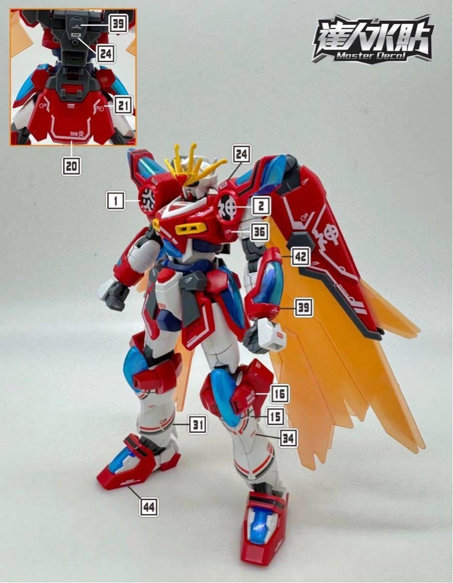 HG 1/144ガンダムビルドメタバース 神バーニングガンダム用水転写式デカール　並行輸入品_画像3